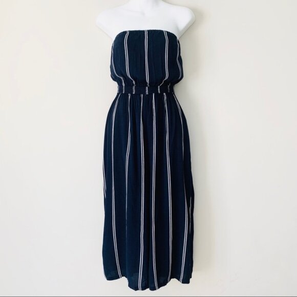 NEW Silence + Noise Jackson Culotte Strapless Jumpsuit XS - Picture 3 of 8